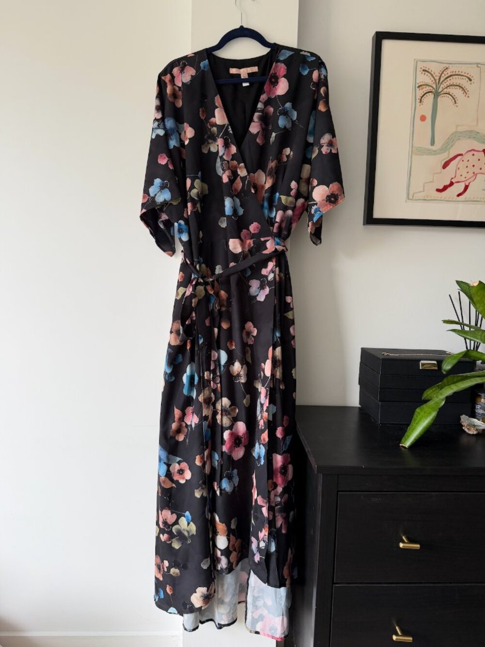 Hutch Anthropologie Monaco Wrapped Floral Maxi Dress